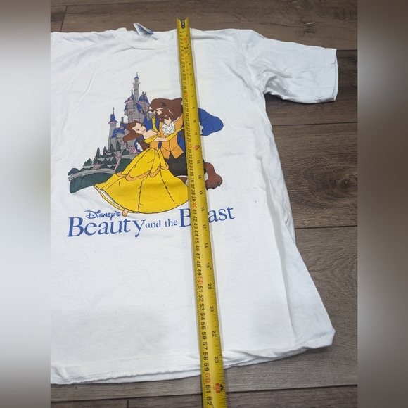 Vintage Beauty & the Beast Disney Graphic Tee 90s Belle Princess - Picture 6 of 6